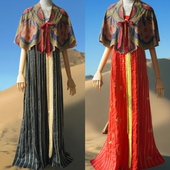 青泠谷黑金红金66破齐胸背带裙