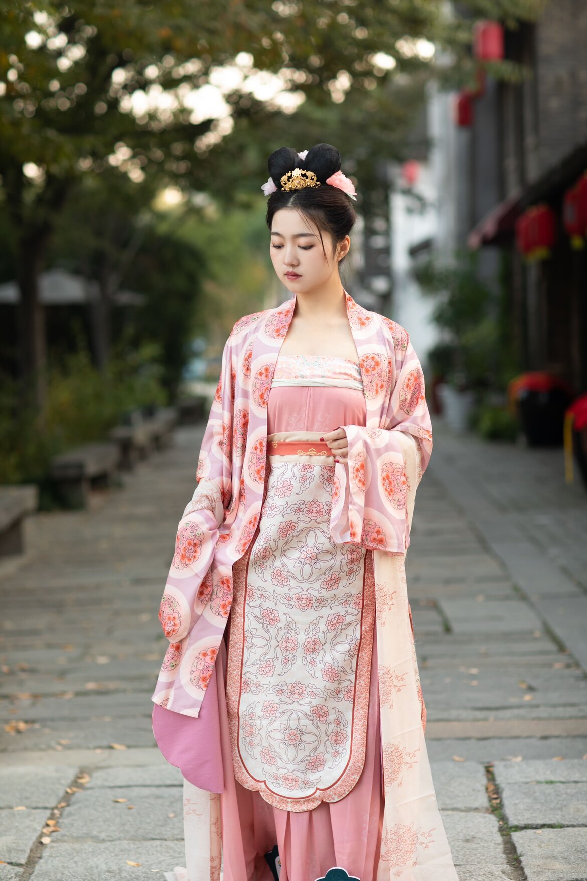 青泠谷五代后周女性装束复原服饰原创唐制汉服女套装春秋现货