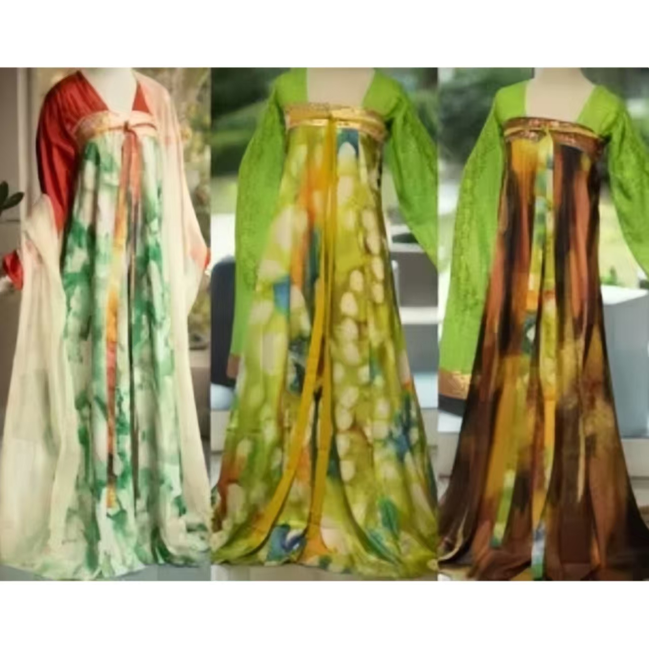 青泠谷仿唐三彩女俑背带八破裙