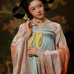 青泠谷原创汉服豆蔻隋代大袖衫陌腹齐胸裙套装