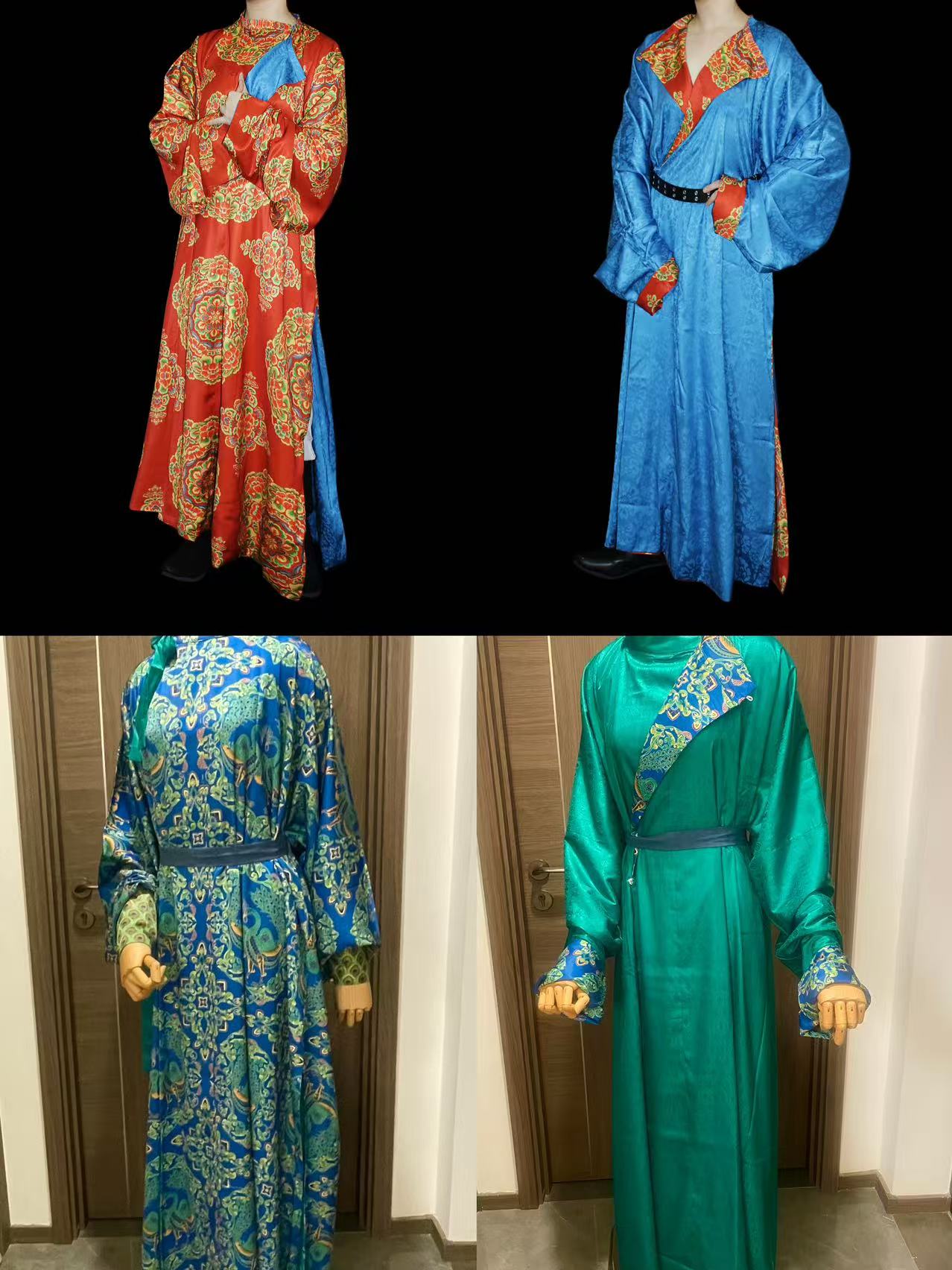 青泠谷原创双面穿圆领袍