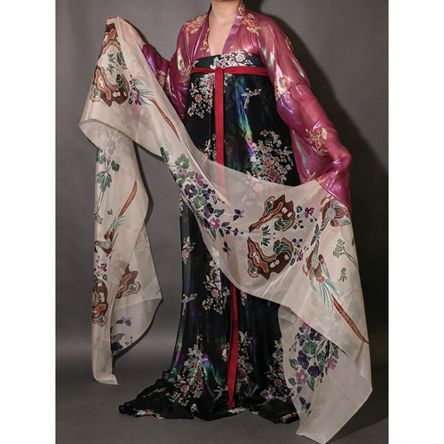 青泠谷花满蹊唐制齐胸衫裙套装汉服