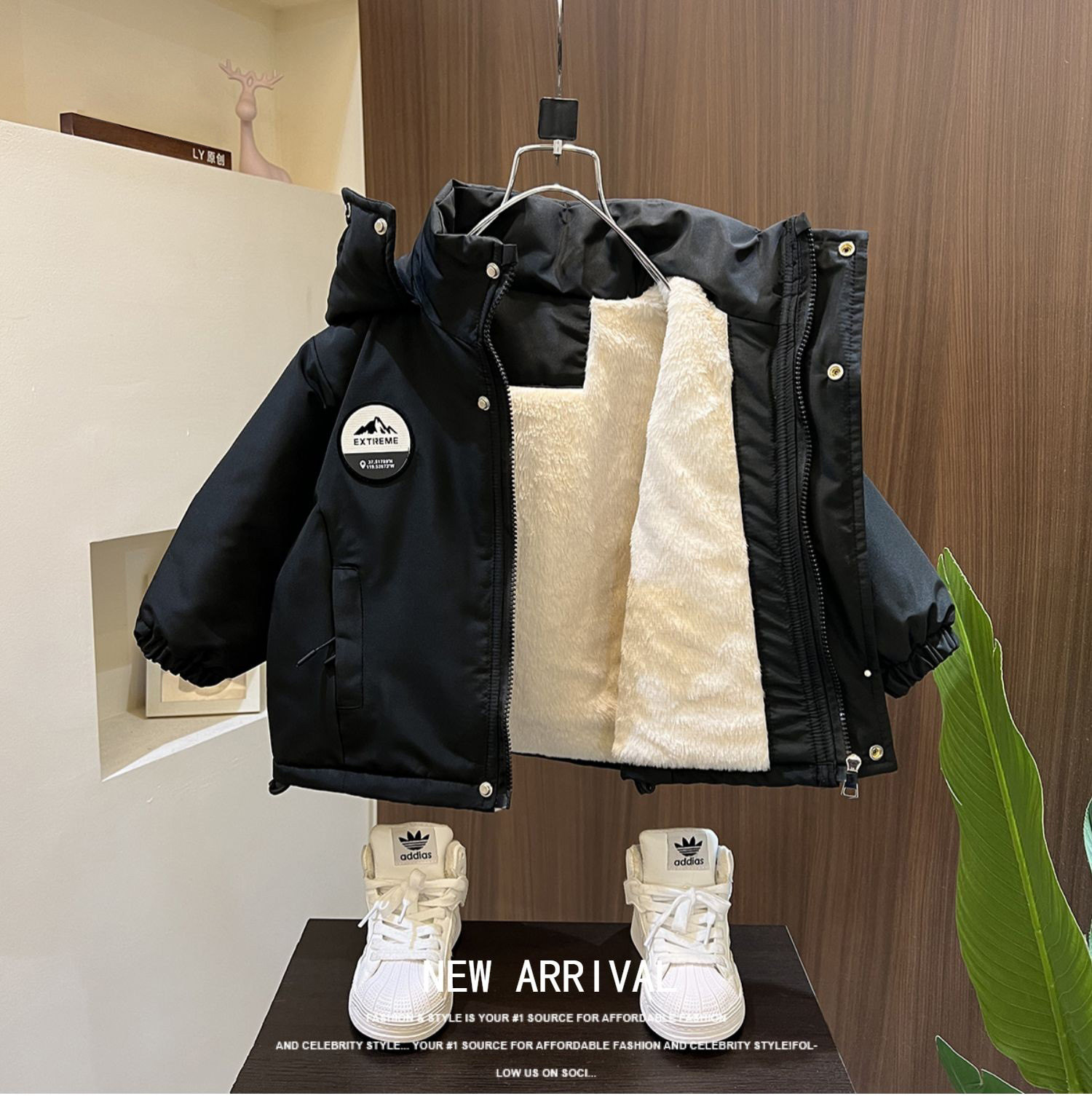 男童潮牌棉衣冬季2025新款儿童冬装加绒加厚外套男宝派克服冲锋衣