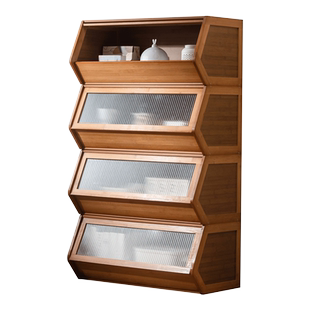 收纳柜抽屉式楠竹家用储物柜卧室多层五斗柜客厅落地床头置物柜子