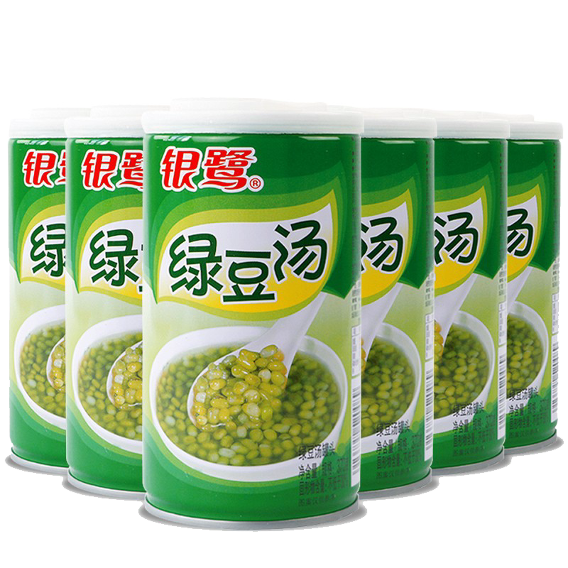 银鹭绿豆汤370g*12罐两箱速食粥