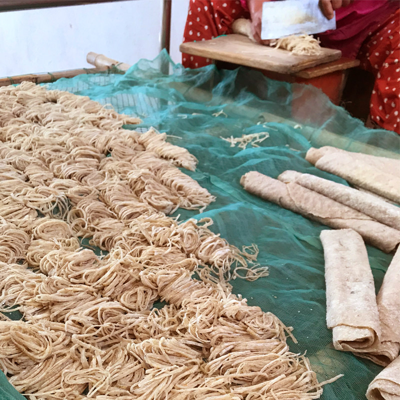 温岭石塘敲鱼面 纯手工小黄鱼面 敲鱼饼鱼面条干货鱼面丝台州特产