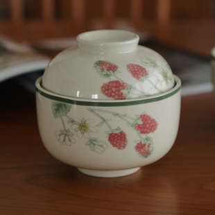 白嶼 帶蓋兩用高品質(zhì)米飯碗早餐碗面碗 蓋碗簡(jiǎn)約時(shí)尚 紅樹(shù)莓經(jīng)典