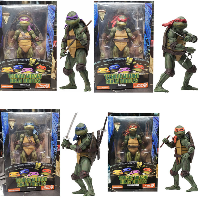 特价 忍者神龟 1990电影版 TMNT 限定版 7寸可动人偶手办模型
