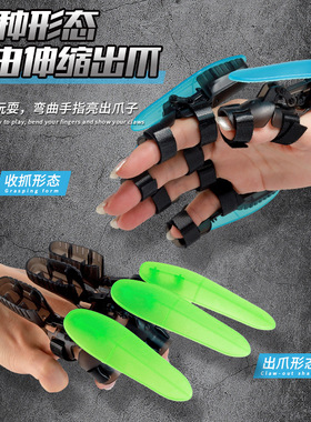 新款爆款夜光金刚狼爪可伸缩机械爪解压创意男孩玩具地摊六一代发