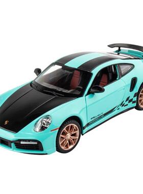 (泡沫盒装）建元仿真1:24#911TurboS合金跑车模型摆件玩具