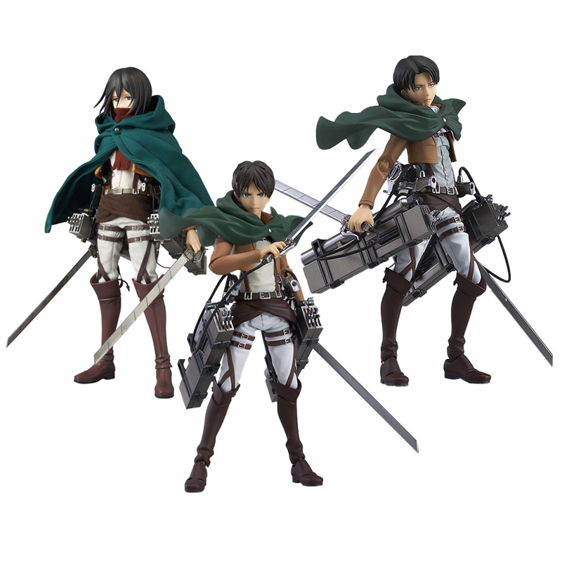 进击的巨人Figma 213利威尔207艾伦203三笠兵长手办可动人偶