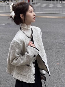 法式小香风短款外套女春秋2023新款高端名媛气质小个子秋冬女装潮