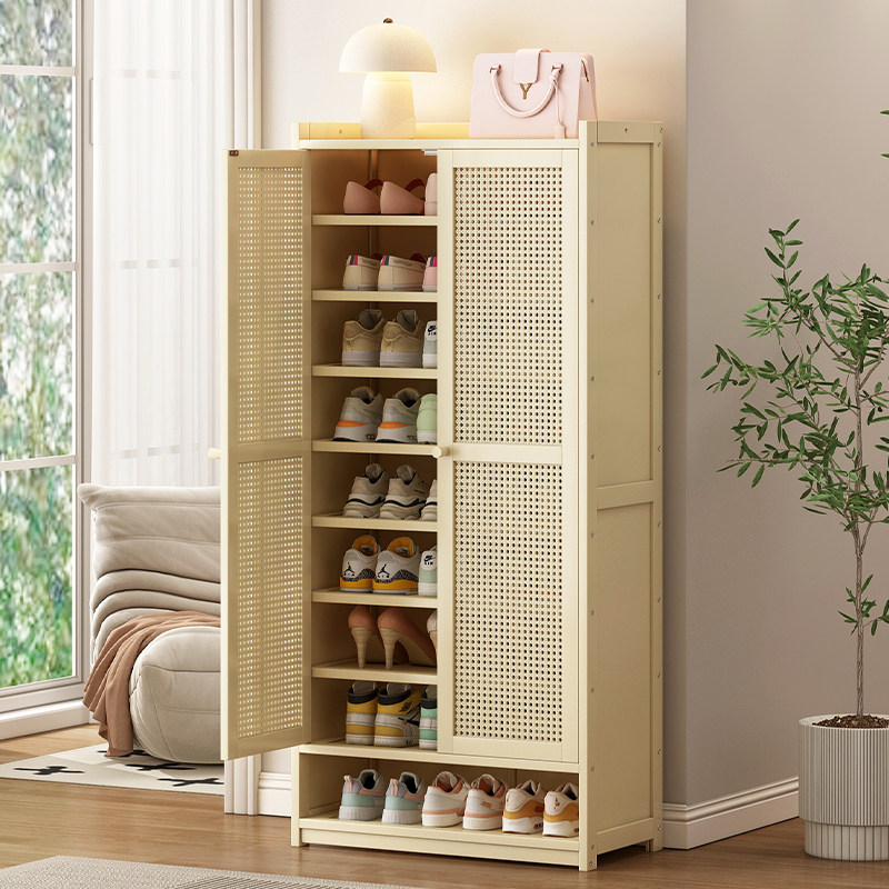 鞋柜家用门口2024新款多层鞋架奶油风鞋子收纳神器落地防尘玄关柜,住宅家具,鞋柜,淘宝优惠券,粉丝福利购,淘宝优惠卷