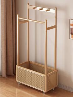 卧室可移动衣帽架新款落地挂衣架非实木房间挂衣服的架子不占空间