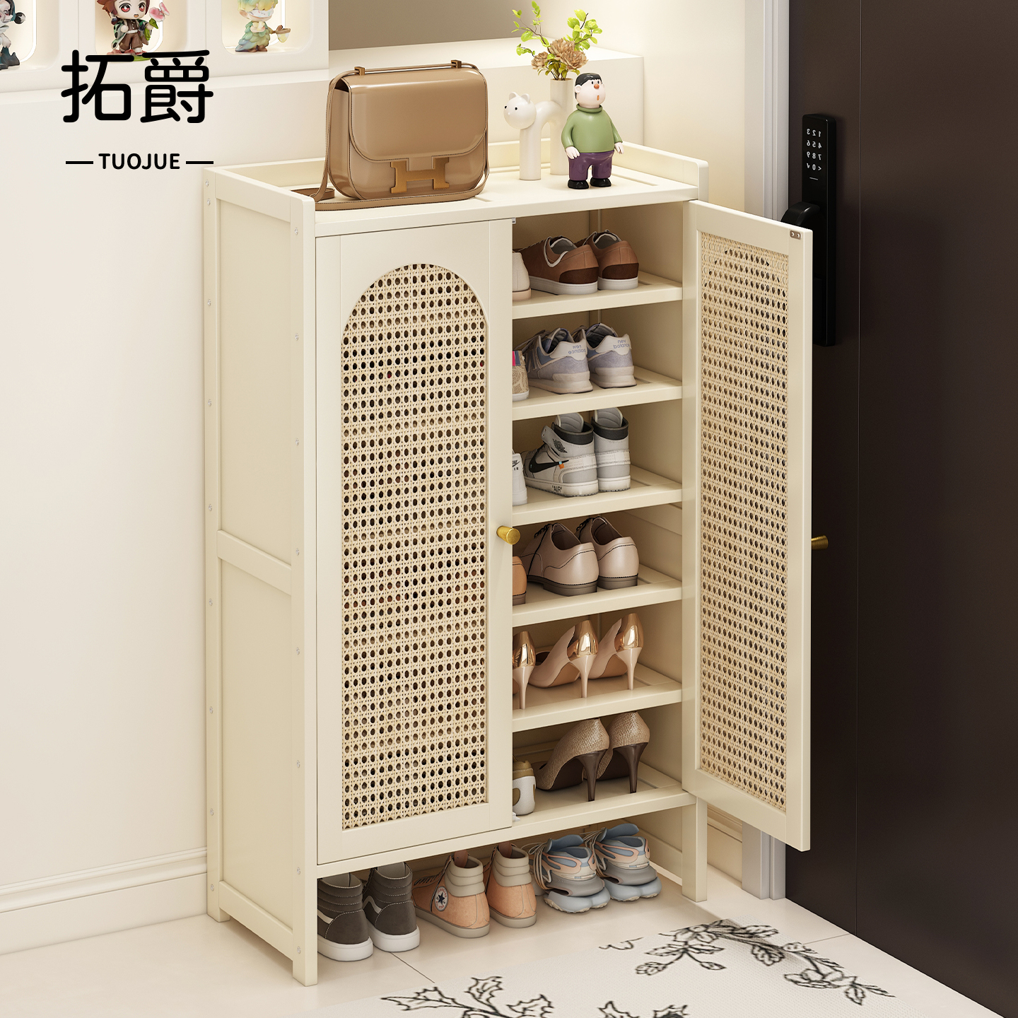 【品牌保障】奶油风鞋架