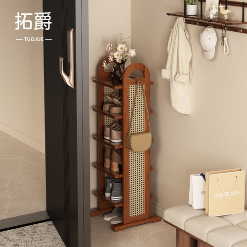 【稳固升级】门后多层小窄鞋架子