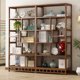 新中式 博古架摆件展示柜书架实木多宝阁茶具茶叶置物架子隔断