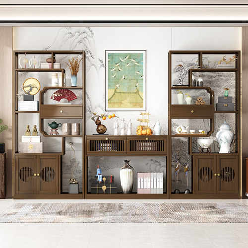 拓爵新中式多宝阁博古架