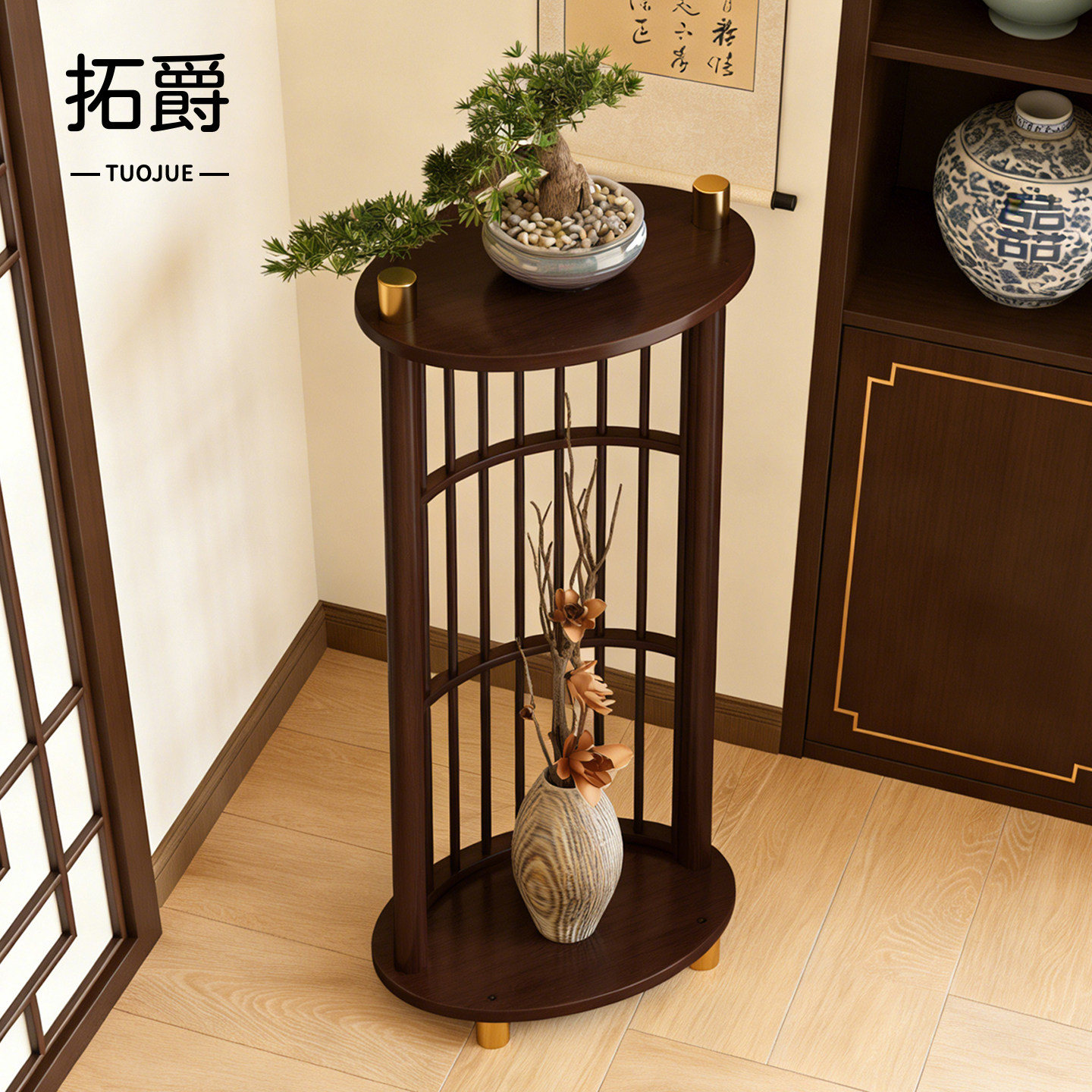 【专利设计！】中古风花架新款图片