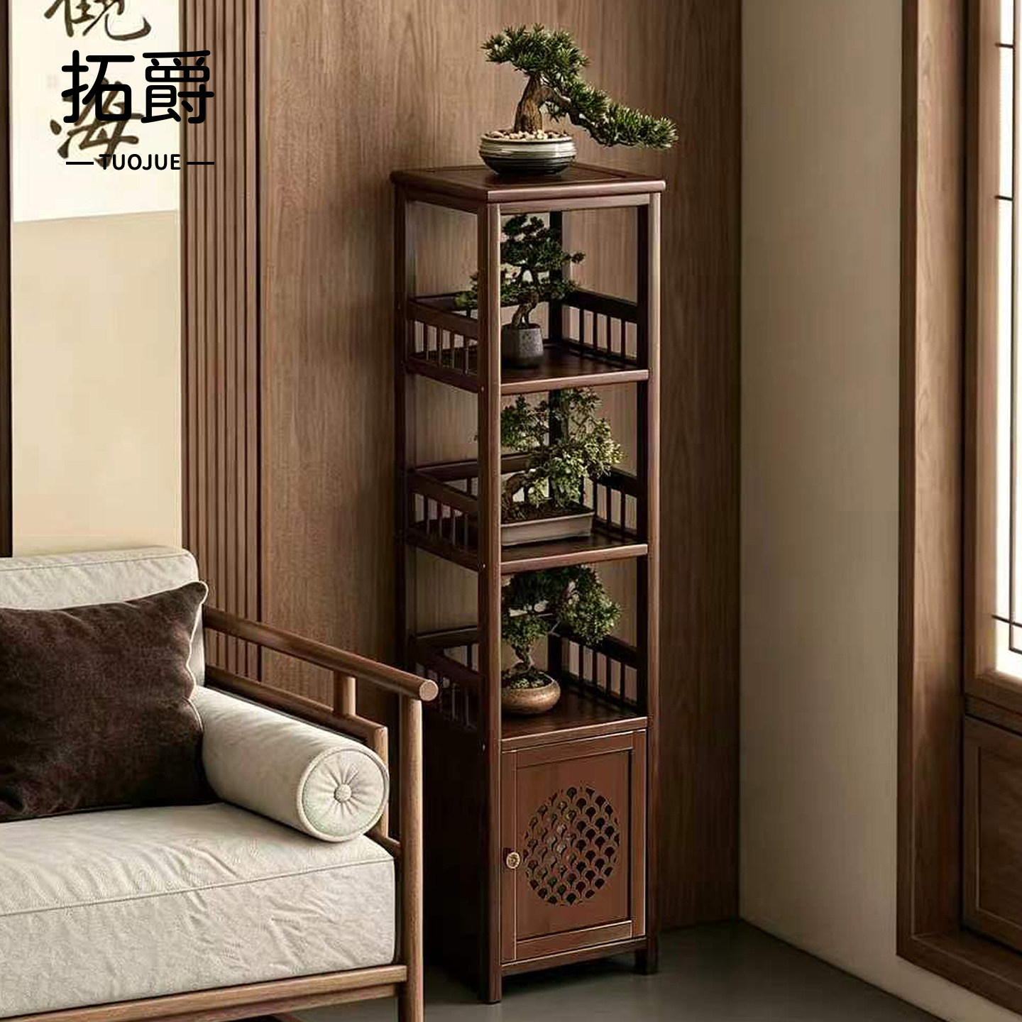 【不占空间】客厅多层花架置物架图片