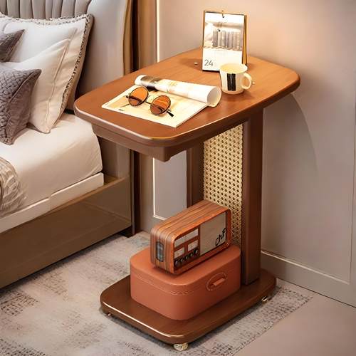 卧室可移动床边桌子简易床头桌置物架书桌电脑桌家用客厅沙发边几