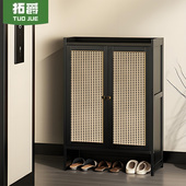 防尘楼道外鞋 架子家用门口好看多层带门简易鞋 柜结实耐用不占地方