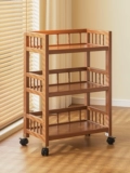 Многослойная система хранения для домашнего использования, простая тележка из натурального дерева, коробочка для хранения