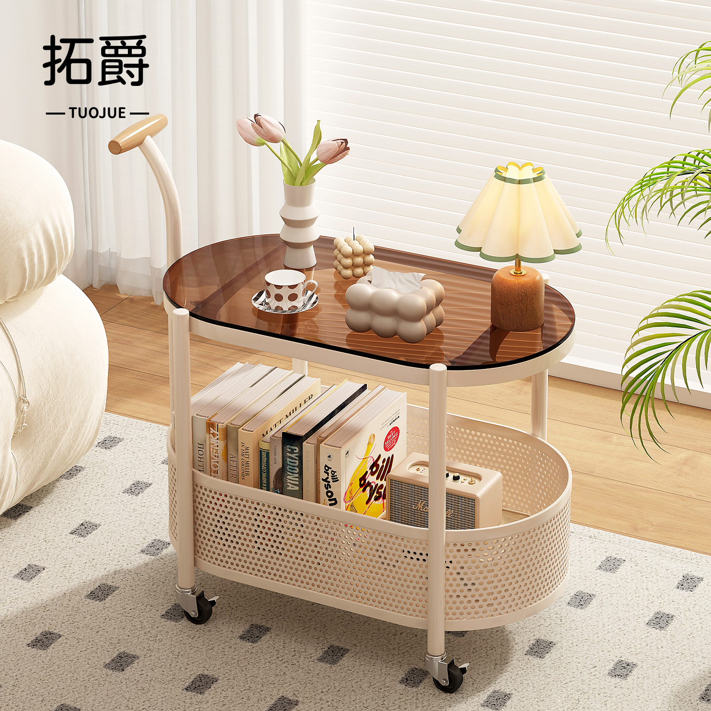 【升级带轮！】可移动沙发边几