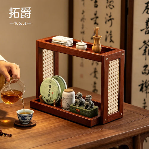 【桌面收纳神器！】茶具置物架
