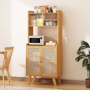 餐边柜靠墙一体储物柜家用简约落地橱柜2026新款 非实木厨房茶水柜