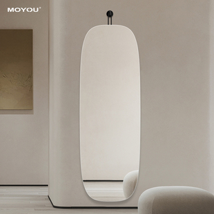 不规则挂钩无边框全身穿衣镜贴墙换衣镜子定制尺寸挂墙客厅装饰镜