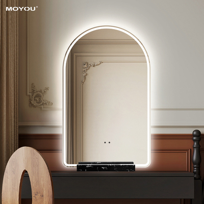 化妆镜高级感梳妆台智能带灯拱形