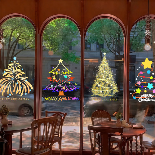 2026新款圣诞节氛围感静电窗花
