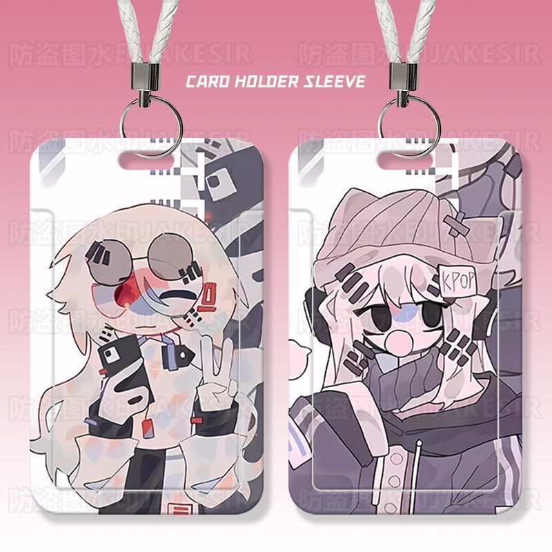 国拟五常Ch学生滑盖卡套饭卡公交卡身份证件保护套门禁卡女带挂绳