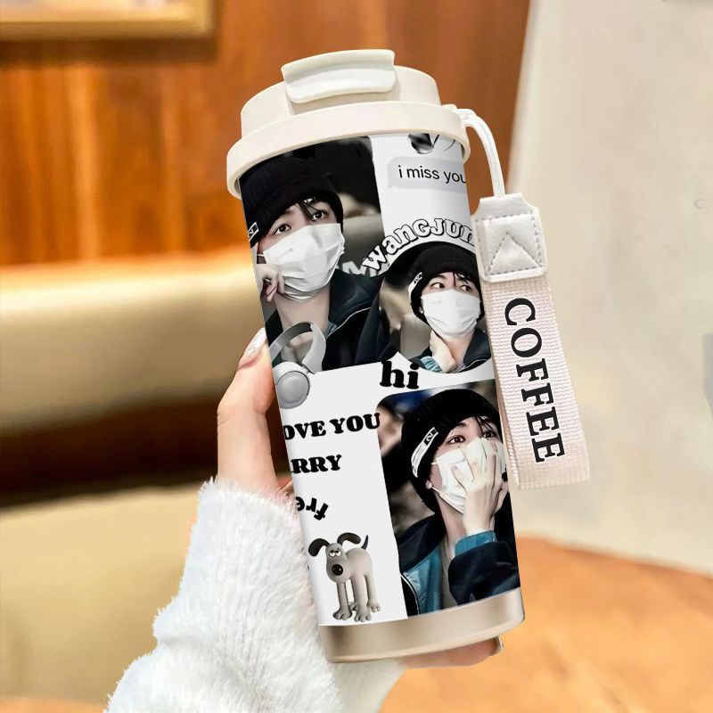 王俊凯周边保温杯316不锈钢大容