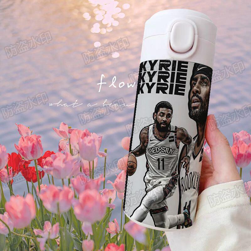 NBA球星欧文保温杯大容量小巧轻便携带ins高颜值不锈钢学生水杯