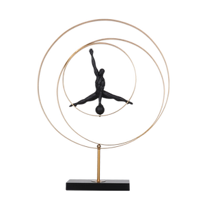 金属人物轻奢风样板间玄关工艺品