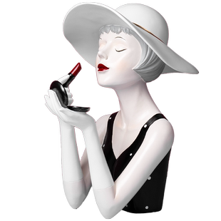 轻奢都市女孩个性摆件摩登女郎电视柜玄关美容店铺橱窗装饰工艺品