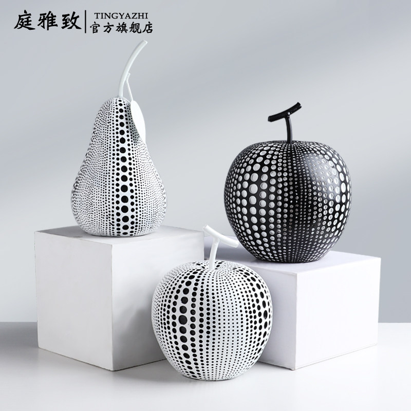 创意抽象苹果梨子波点艺术摆设客厅电视柜书房间家居饰品轻奢简约,家居饰品,装饰摆件,淘宝优惠券,粉丝福利购,淘宝优惠卷