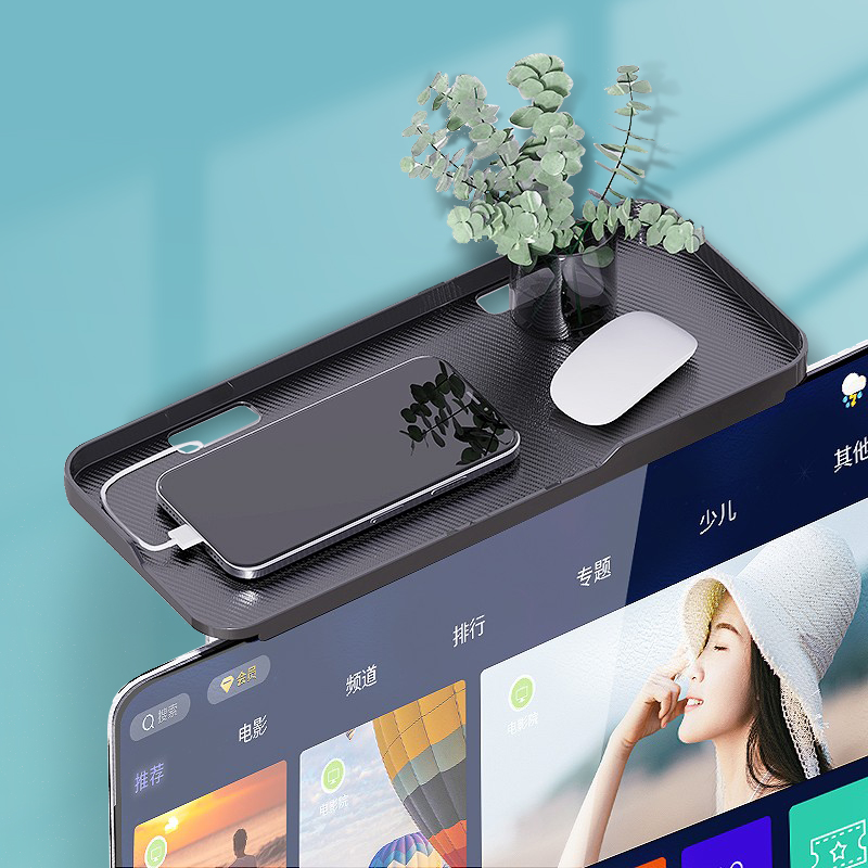 【免打孔】电视屏幕机顶盒置物架