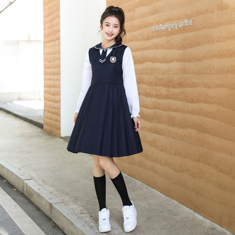 中学生演出服英伦学院风连衣裙