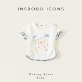 INSbobo女童短袖 潮 女孩巨好看童装 夏季 女宝衣服儿童上衣宝宝夏装