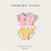 INSbobo宝宝泳衣2025夏季 夏 洋气女童童装 新款 女宝游泳衣儿童泳装