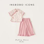 套装 古风两件套童装 新款 汉服宝宝新款 儿童新中式 INSbobo女童夏装