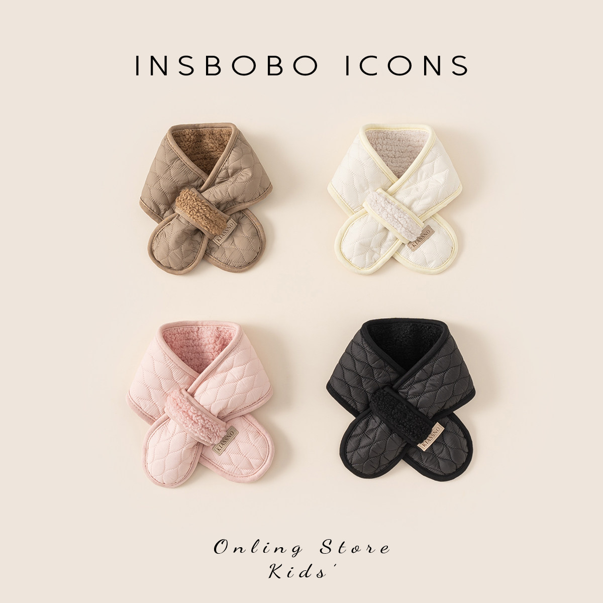 INSbobo儿童围巾秋冬季新款宝宝可爱男童保暖脖女童韩系围脖防风,童装/婴儿装/亲子装,围巾,淘宝优惠券,粉丝福利购,淘宝优惠卷