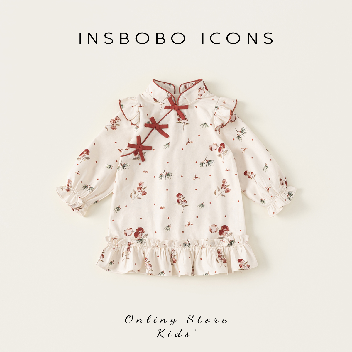INSbobo女童汉服2025春秋新款女宝礼服唐装中秋节服装儿童衣服潮