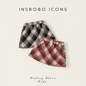 女童半身裙儿童红色裙子新年衣服春季 新款 宝宝短裙女孩过年格子裙