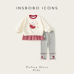 INSbobo女童套装2026春季新款童装巨好看洋气春装儿童衣服春秋款