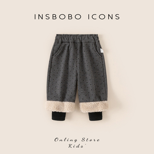 女童裤子冬装长裤宝宝加绒裤子秋冬新款加厚儿童休闲裤洋气童装潮