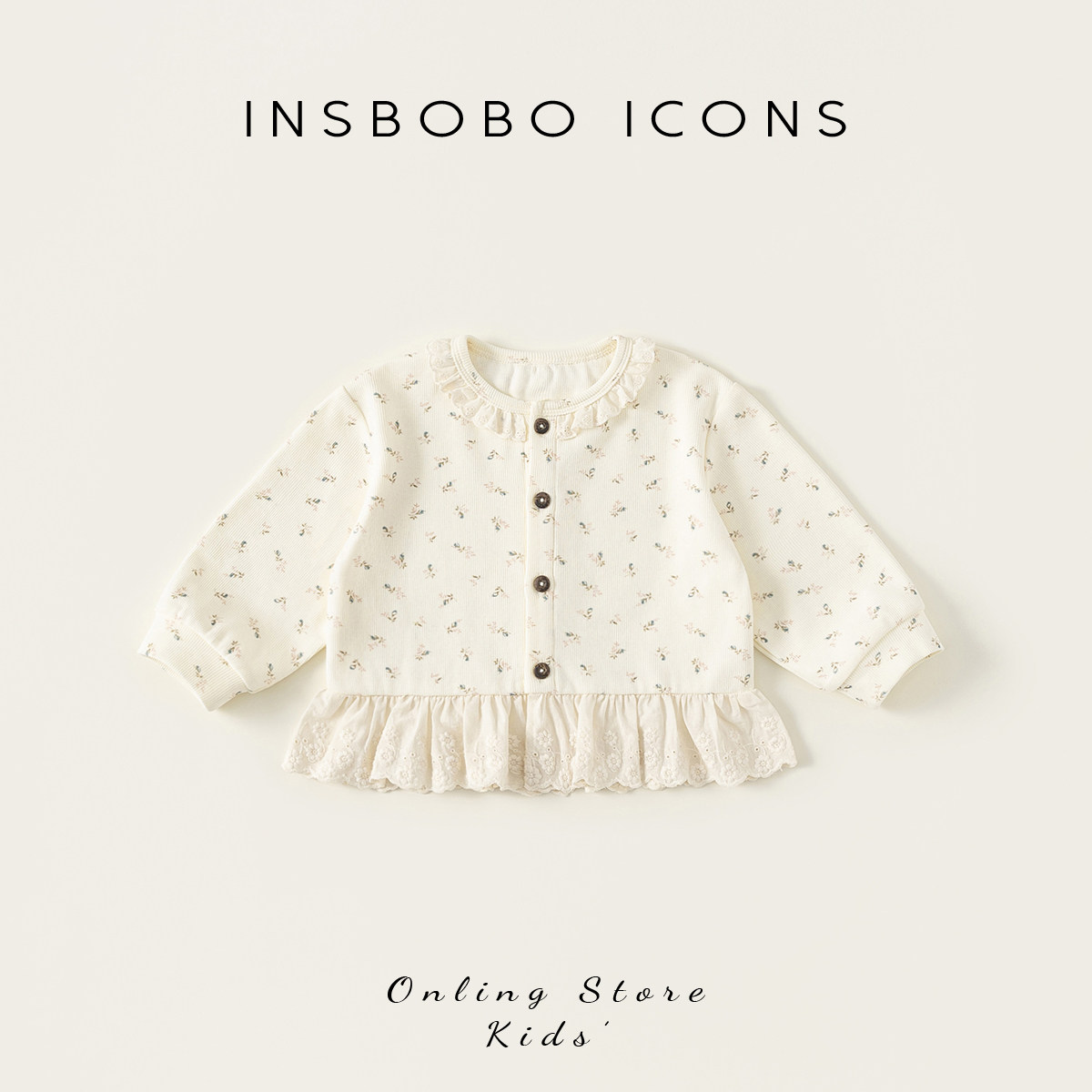 INSbobo女童外套2026春季新款童装宝宝花边上衣儿童好看衣服春装,童装/婴儿装/亲子装,普通外套,淘宝优惠券,粉丝福利购,淘宝优惠卷